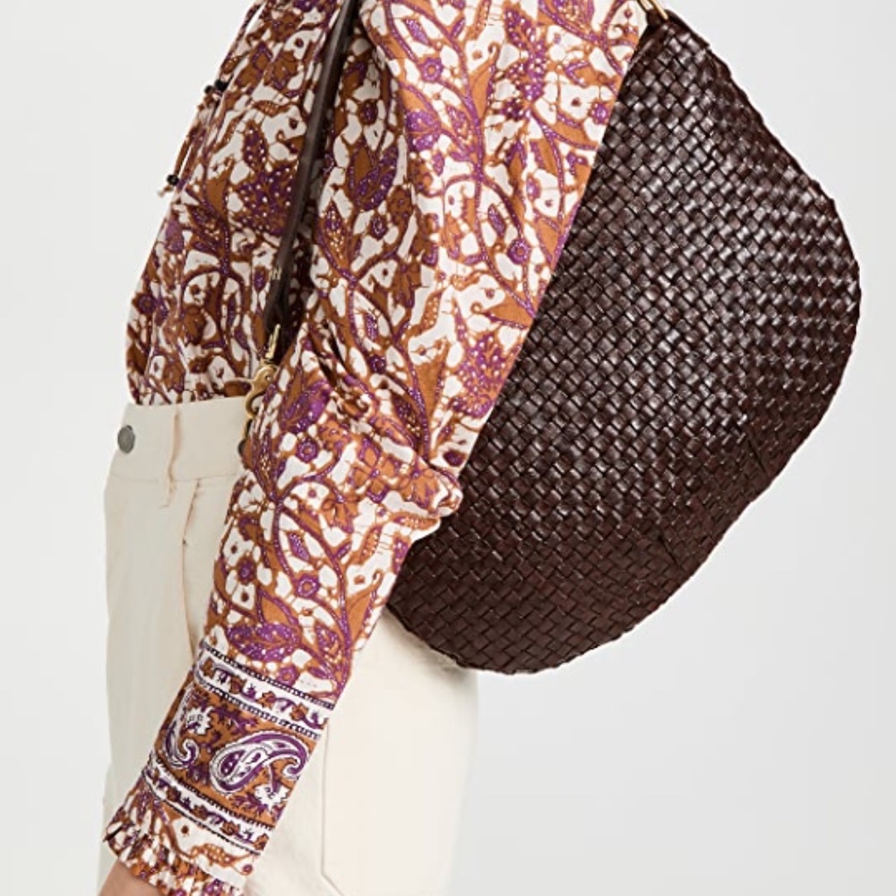 Clare V. Leather Moyen Messenger